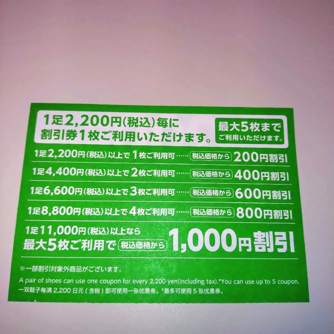 Chiyoda(チヨダ)のチヨダ 東京靴流通センター 割引券 クーポン 3枚 チケットの優待券/割引券(ショッピング)の商品写真
