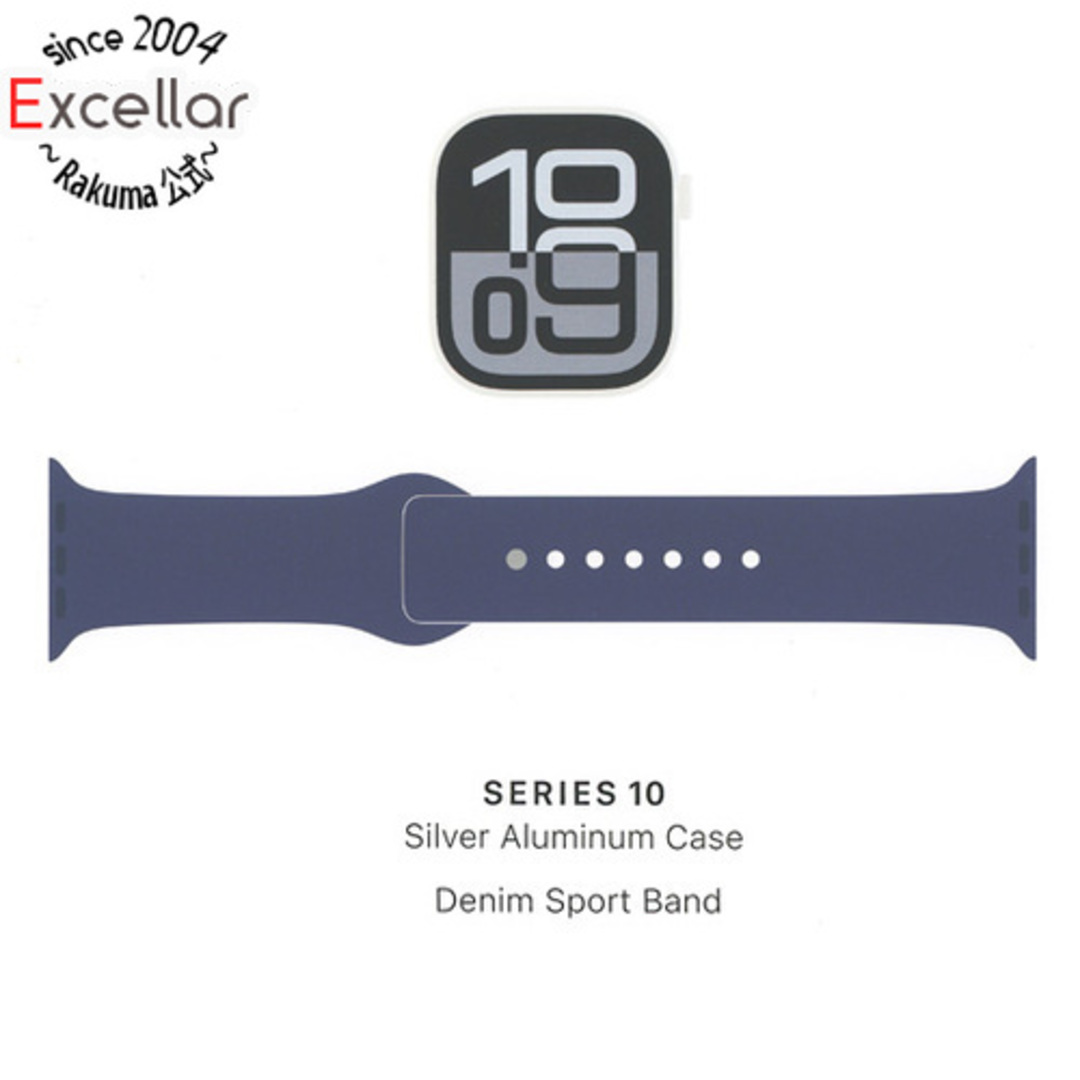 Apple Watch Series 10 GPS+Cellularモデル 46mm MWY03J/A シルバー・デニムスポーツバンド S/M メンズの時計(腕時計(デジタル))の商品写真