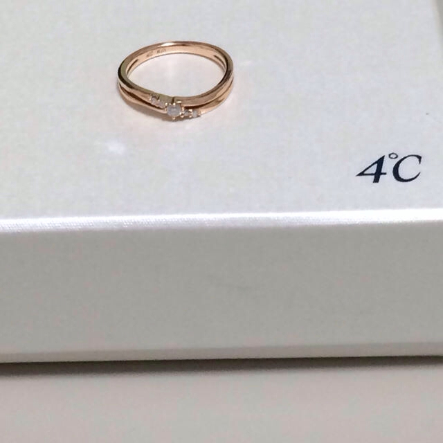 【4℃】K10ダイヤ付きリングアクセサリー