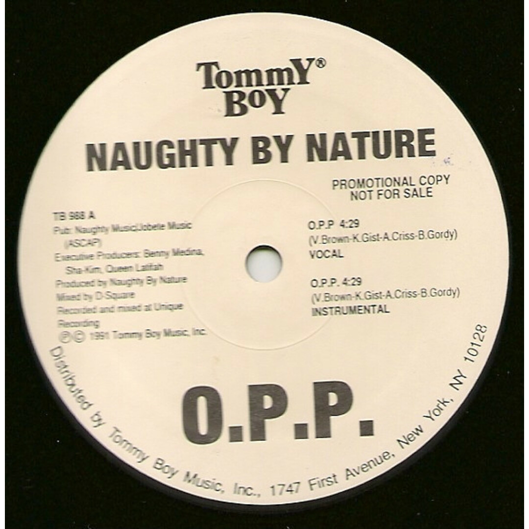 米12” Naughty By Nature O.P.P. / Wickedest Man Alive TB988 Tommy Boy /00250 エンタメ/ホビーのエンタメ その他(その他)の商品写真