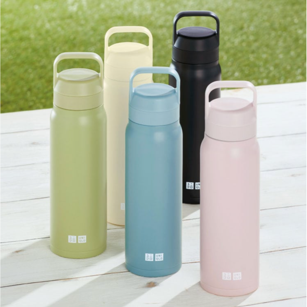 UNIQLO(ユニクロ)の１個　ユニクロ 感謝祭 炭酸対応 ステンレスボトル 水筒 ピンク 桃色 エンタメ/ホビーのコレクション(ノベルティグッズ)の商品写真