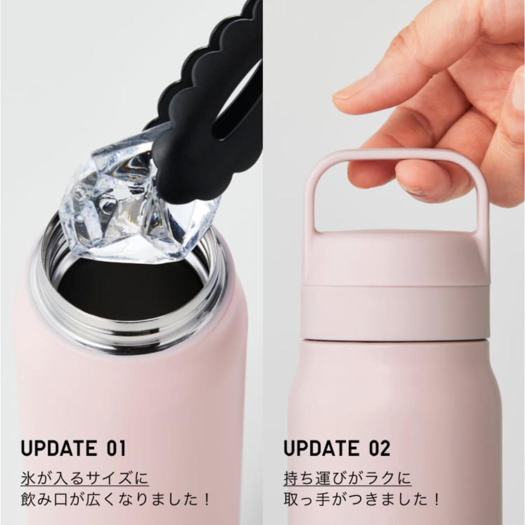 UNIQLO(ユニクロ)の１個　ユニクロ 感謝祭 炭酸対応 ステンレスボトル 水筒 ピンク 桃色 エンタメ/ホビーのコレクション(ノベルティグッズ)の商品写真