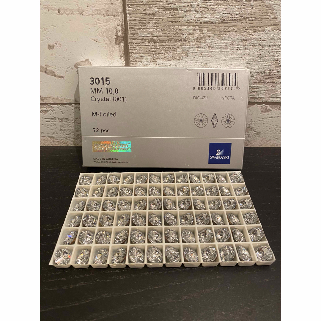 SWAROVSKI(スワロフスキー)の3015 スワロフスキーボタン　クリスタル　20個 ハンドメイドの素材/材料(各種パーツ)の商品写真
