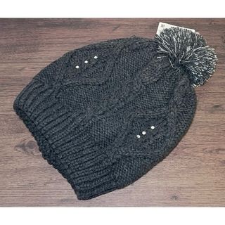 ザラキッズ(ZARA KIDS)のZARA KIDS ラインストーン ニット キャップ ニット帽 L 新品(帽子)
