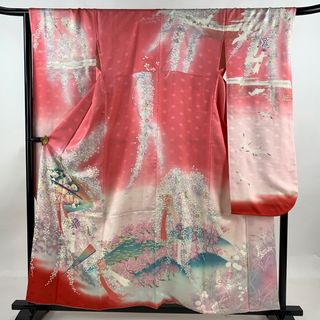 振袖 身丈155cm 裄丈67cm 正絹 名品 【中古】(着物)