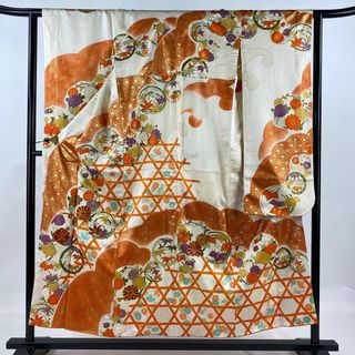 振袖 身丈154.5cm 裄丈62.5cm 正絹 優品 【中古】(着物)