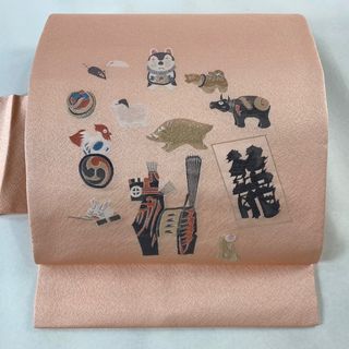 名古屋帯 美品 名品 正絹 【中古】(帯)