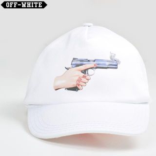 オフホワイト(OFF-WHITE)のOFF-WHITE オフホワイト HANDGUNホワイトキャップ (キャップ)