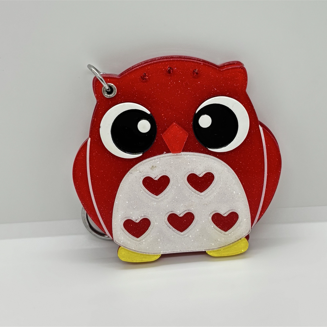 ふくろう　ミラー　スライド　コンパクト レディースのファッション小物(ミラー)の商品写真