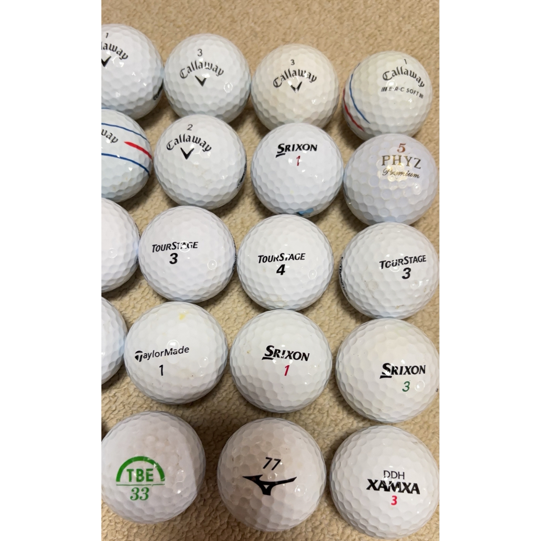 TOURSTAGE(ツアーステージ)の25球　ゴルフボール　テーラーメイド　ツアーステージ　ロストボール　ゴルフ スポーツ/アウトドアのゴルフ(その他)の商品写真