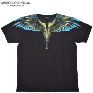 マルセロブロン(MARCELO BURLON)のMARCELO BURLON マルセロバーロン ブラック半袖Tシャツ S(Tシャツ/カットソー(半袖/袖なし))