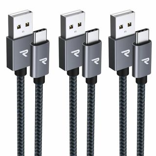 【特価セール】【1m+1m+2m 3本/黒】RAMPOW usb c ケーブル (PC周辺機器)