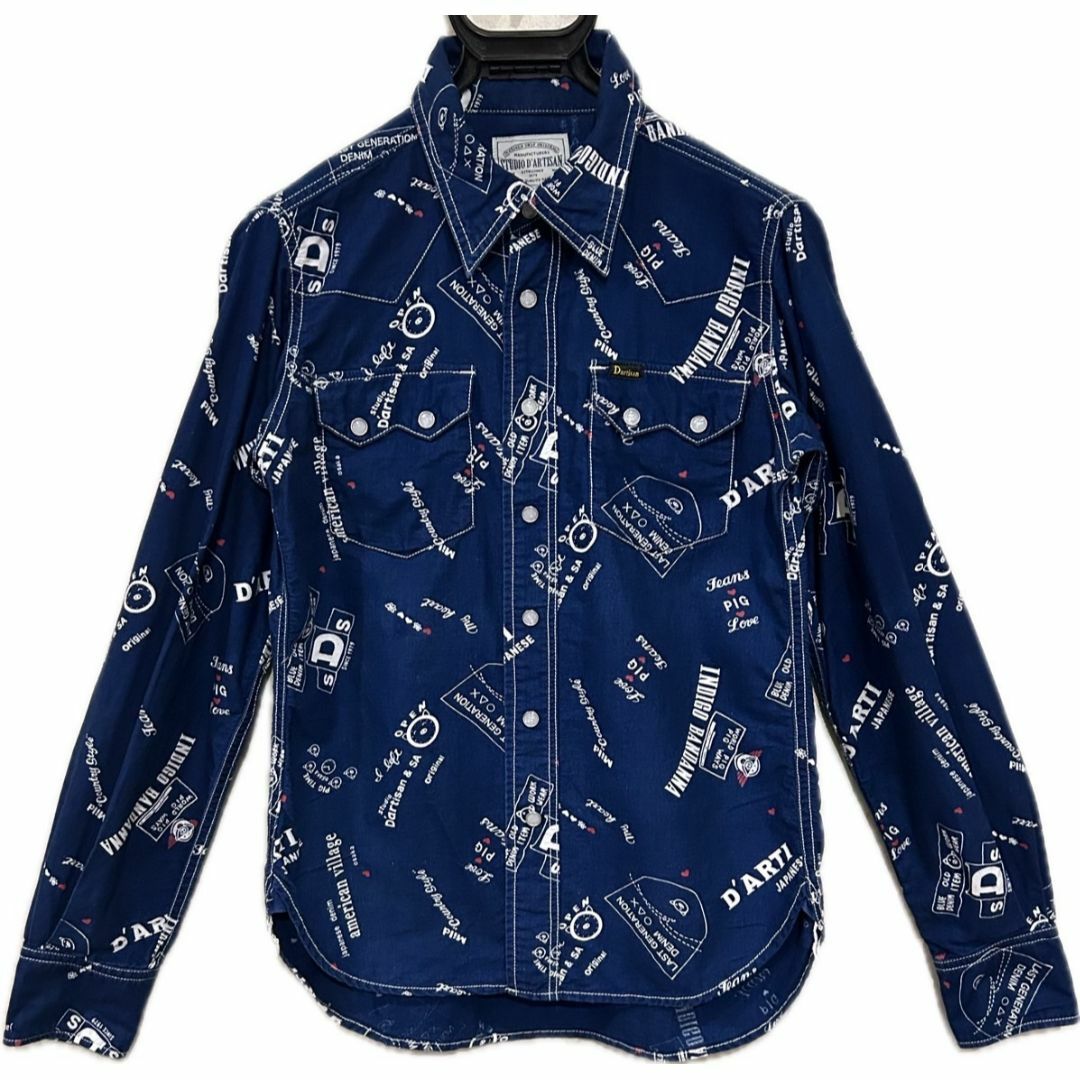 STUDIO D'ARTISAN(ステュディオダルチザン)の＊STUDIO D'ARTISAN 総柄 ウエスタンシャツ トップス XS メンズのトップス(シャツ)の商品写真