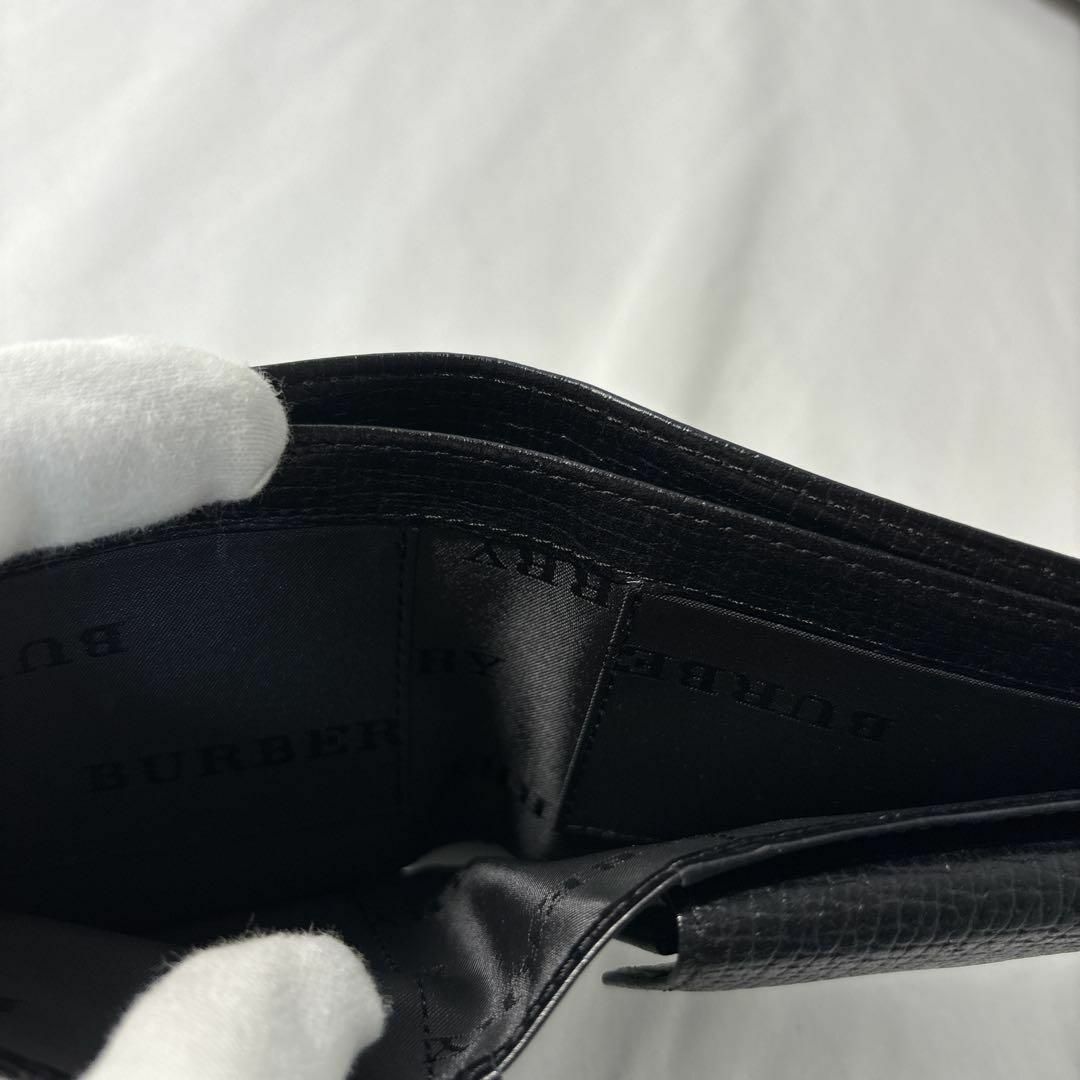 BURBERRY - 新品 バーバリー 2つ折り財布 レザー シボ ノバ