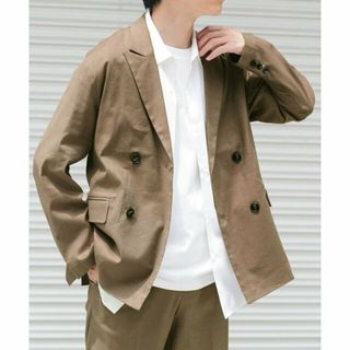 アーバンリサーチアイテムズ(URBAN RESEARCH ITEMS)の【BRN】『セットアップ対応』Linen Blend Double Jacket(テーラードジャケット)