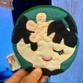 『正規品』ドールポーチ♡コスメ入れ♡可愛いポーチ♡エメラルドグリーン♡ハワイアン(ポーチ)