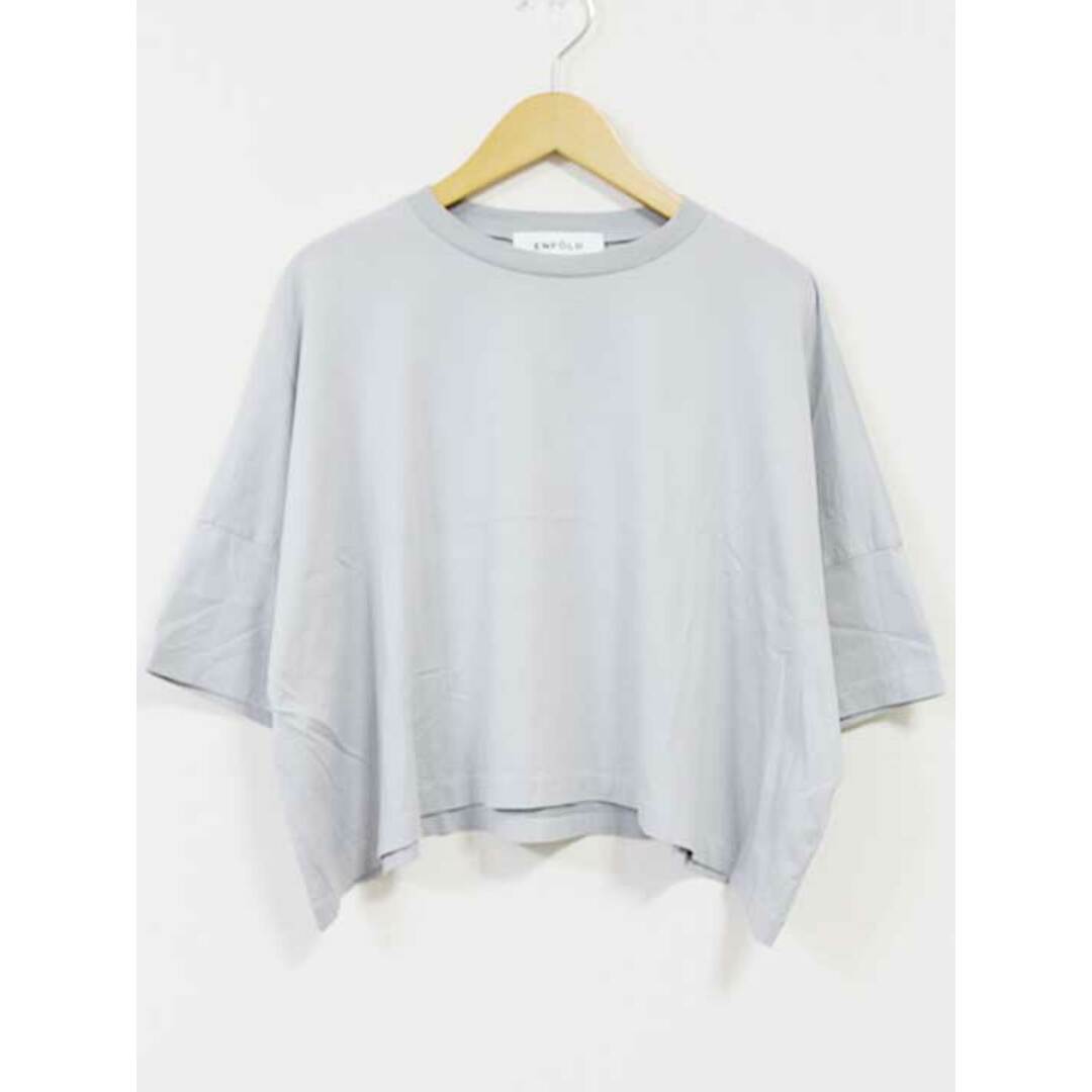 新発売 ENFÖLD 半袖Tシャツ 38 グレー/ホワイト トップス