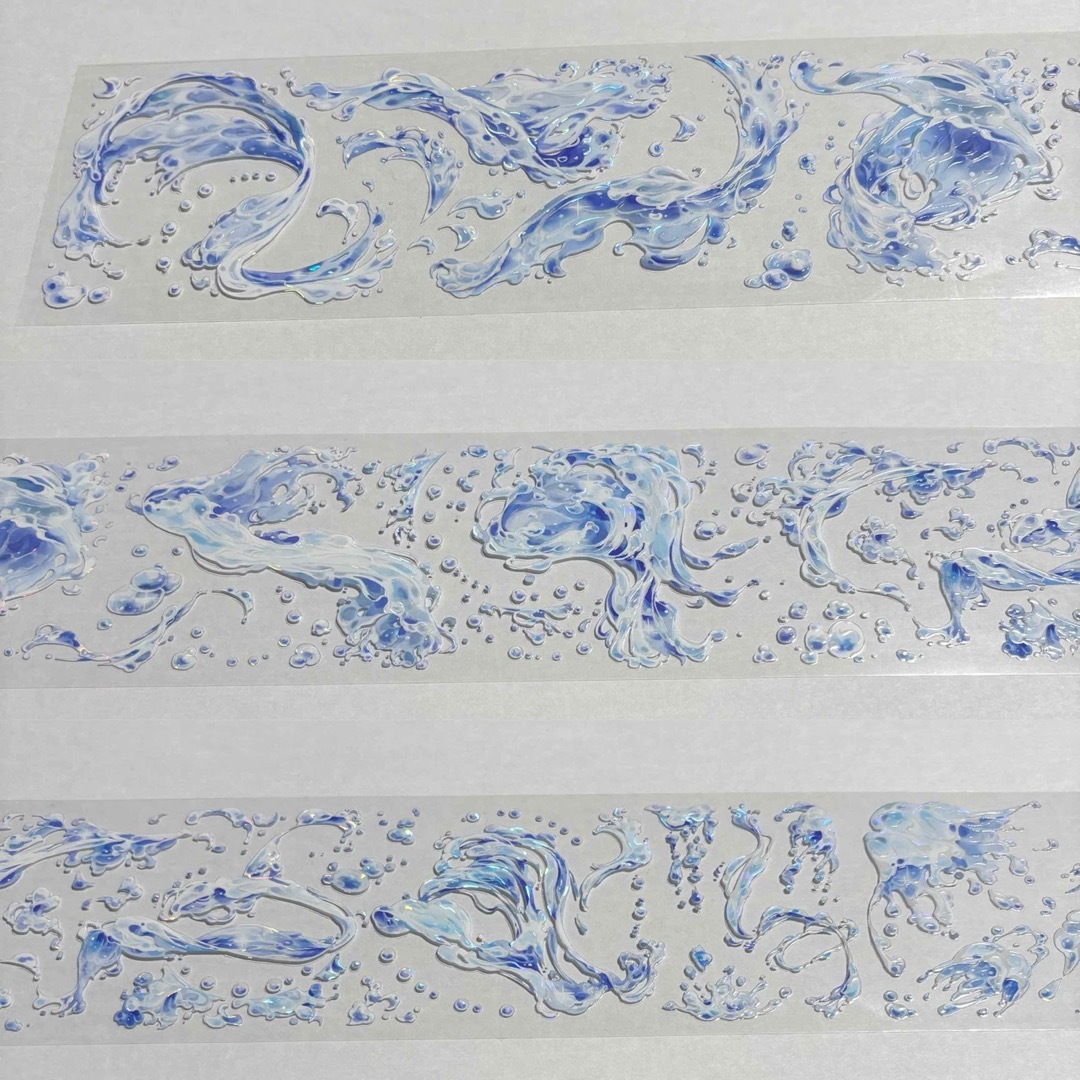 海外マステ切り売り298】漫不经心手帐 绮梦水语・深蓝 PET 贝壳 海外マステ切り売り298】漫不经心手帐 绮梦水语・深蓝 PET 贝壳