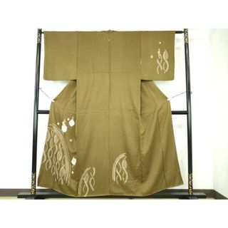 平和屋着物■訪問着　駒刺繍　絞り　草花文　金彩　正絹　逸品　未使用　DAAO0864xg(着物)