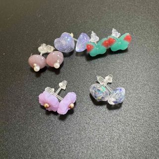 Eセット ハンドメイドレジンアクセサリー 5点セット(ピアス)