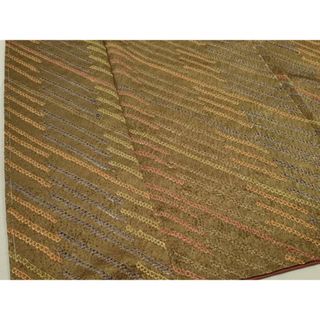平和屋着物■上質な小紋　総絞り　斜縞　正絹　逸品　未使用　DAAO0803xg(着物)
