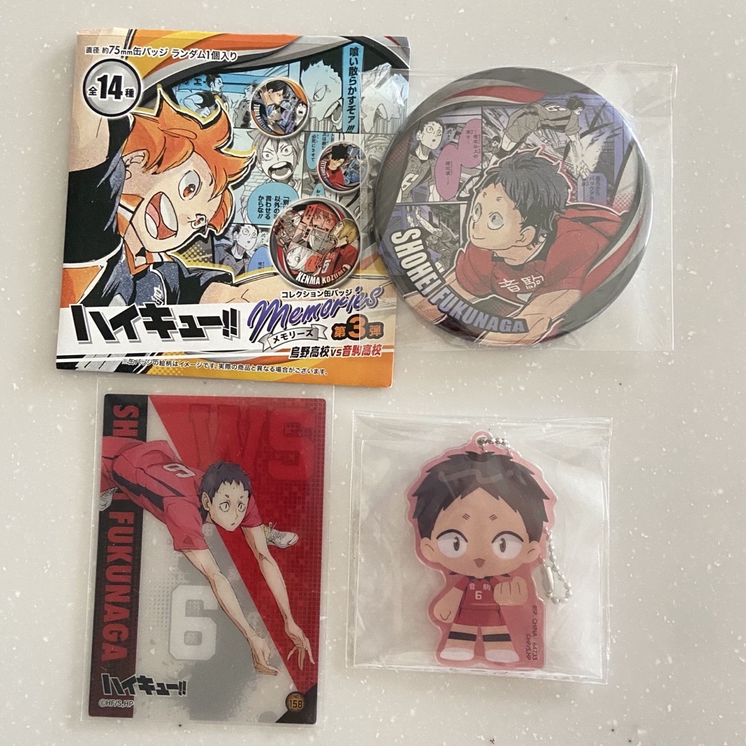 ハイキュー 福永招平 コレクション缶バッジ メモリーズ エンタメ/ホビーのアニメグッズ(バッジ/ピンバッジ)の商品写真