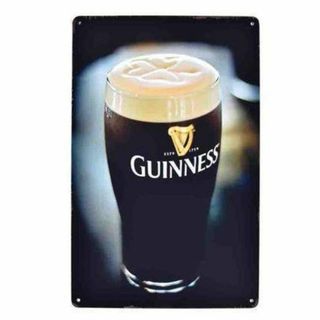 K34 ブリキ看板 アメリカ雑貨 ギネス ビール 居酒屋 guinness バー(置物)