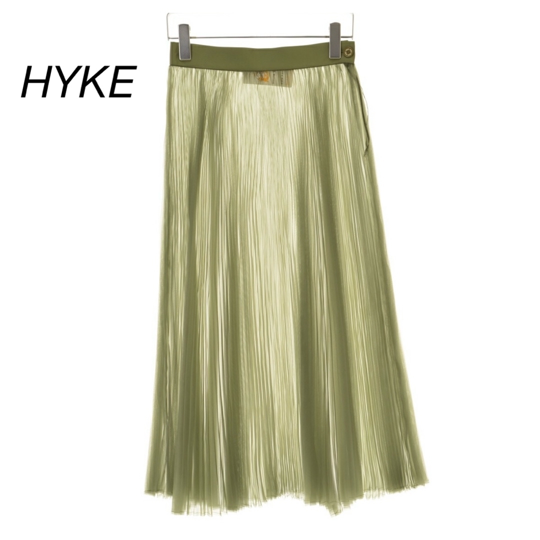 HYKE 18SS ORGANDY PLEATED SKIRT