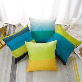 OTOSTAR クッションカバー 45x45cm 北欧 リネンっぽい 4枚セット(クッション)