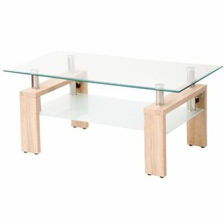 【新着商品】OSJ ガラステーブル コーヒーテーブル 強化ガラス天板 幅88cm(その他)