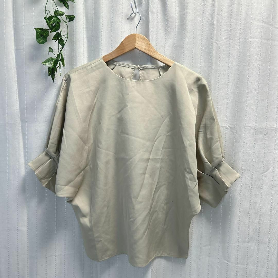 【Aqua Garage アクアガレージ】 5分袖 トップス 薄緑 レディースのトップス(シャツ/ブラウス(長袖/七分))の商品写真