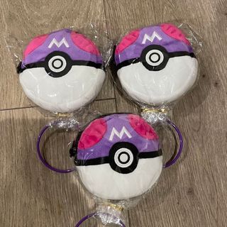 ポケモン(ポケモン)のポケモン　マスターボール　ミニポーチ　約10cm 新品未使用　3点セット(ポーチ)