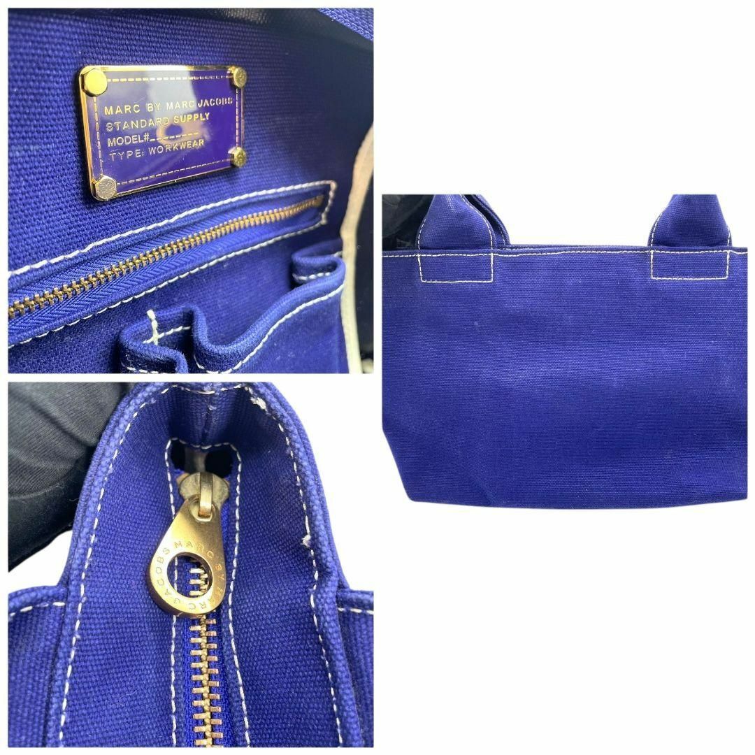 マークバイマークジェイコブス　ハンドバッグ　青　キャンバス　トートバッグ　s69 MARC BY MARC JACOBS - マークバイマークジェイコブス