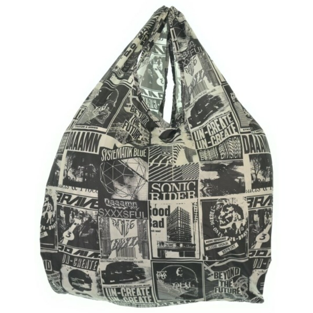 DIESEL ディーゼル バッグ(その他) 黒x白(総柄) 0277725F0069 DIESEL - DIESEL ディーゼル トートバッグ - 黒x白(総柄) 【古着