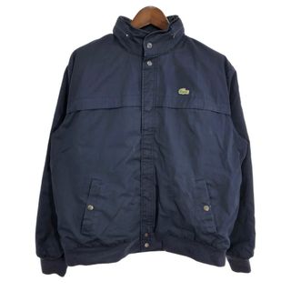 80年代 IZOD LACOSTE アイゾッド ラコステ ウィンドブレーカージャケット ネイビー(メンズ XL)中古 古着 U3528(その他)