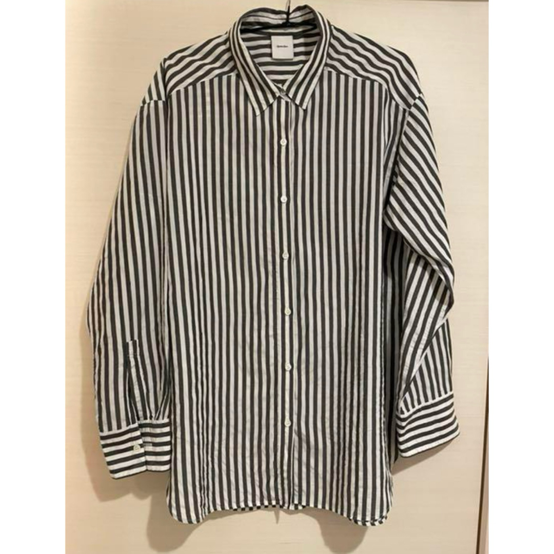 Spick & Span(スピックアンドスパン)のスピックアンドスパン　ストライプチュニック丈シャツ レディースのトップス(シャツ/ブラウス(長袖/七分))の商品写真