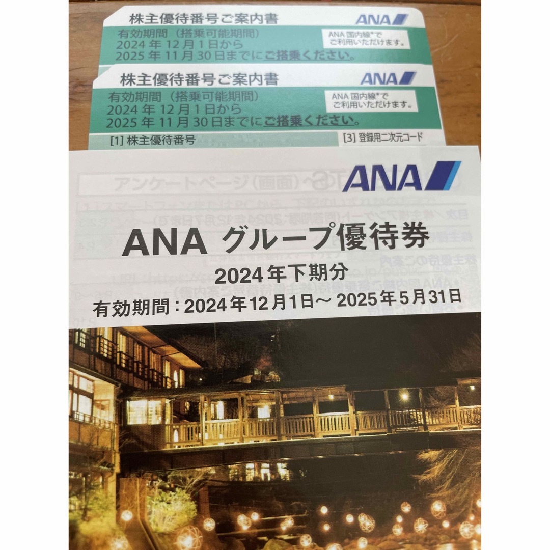 ANA(全日本空輸)(エーエヌエー(ゼンニッポンクウユ))のANA株主優待 2枚(株主割引券)2024.12.1〜2025.11.30 チケットの優待券/割引券(ショッピング)の商品写真