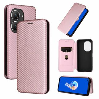 【特価セール】Asus Zenfone 9 ケース手帳型 炭素繊維調 Asus (その他)
