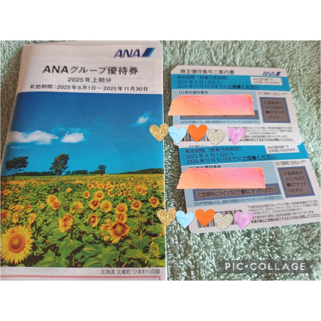 ANA(全日本空輸)(エーエヌエー(ゼンニッポンクウユ))の最新☆ANA株主優待券2枚☆グループ優待券 チケットの優待券/割引券(その他)の商品写真