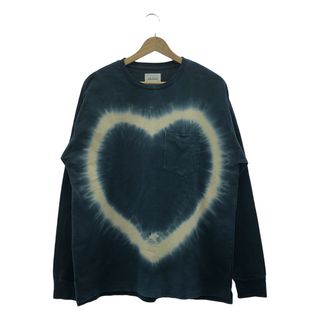 キャルオーライン(CAL O LINE)のCAL O LINE / キャルオーライン | 2021SS | ハート型 タイダイ 長袖 Tシャツ | S | ネイビー / ホワイト | メンズ(Tシャツ/カットソー(七分/長袖))