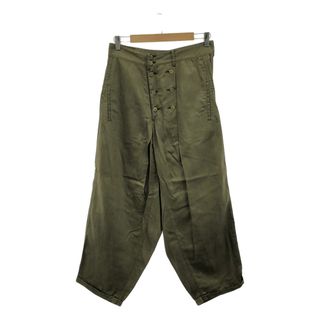 Y's / ワイズヨウジヤマモト | コットン リネン ドット バルーン ワイドパンツ | 2 | オリーブ | レディース(その他)