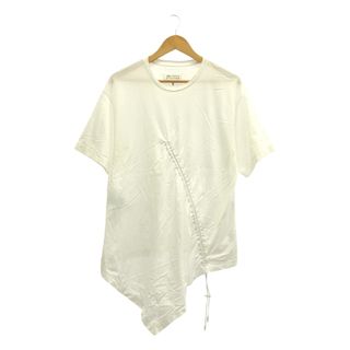 Maison Margiela / メゾンマルジェラ | コットン クルーネック シャーリングTシャツ | S | ホワイト | レディース(Tシャツ(半袖/袖なし))