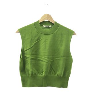 オーラリー(AURALEE)の【美品】  AURALEE / オーラリー | 2024SS | SUPER HIGH GAUGE COTTON KNIT SLEEVELESS スーパーハイゲージ コットンニット スリーブレス | 1 | ライトグリーン | レディース(ニット/セーター)