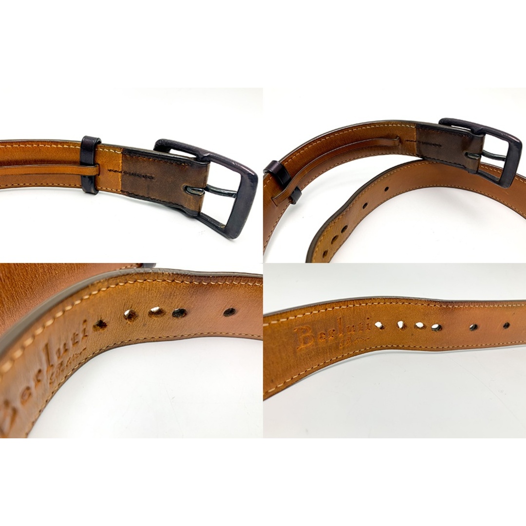 BERLUTI Berluti ベルルッティ ブラウン系 茶 レザー ベルト