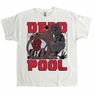 DEAD POOL デッドプール Tシャツ ホワイト movie\(Tシャツ/カットソー(半袖/袖なし))