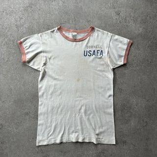 チャンピオン(Champion)の80s チャンピオン リンガーtシャツ USA製 ピンク M USAFA 染込み(Tシャツ/カットソー(半袖/袖なし))