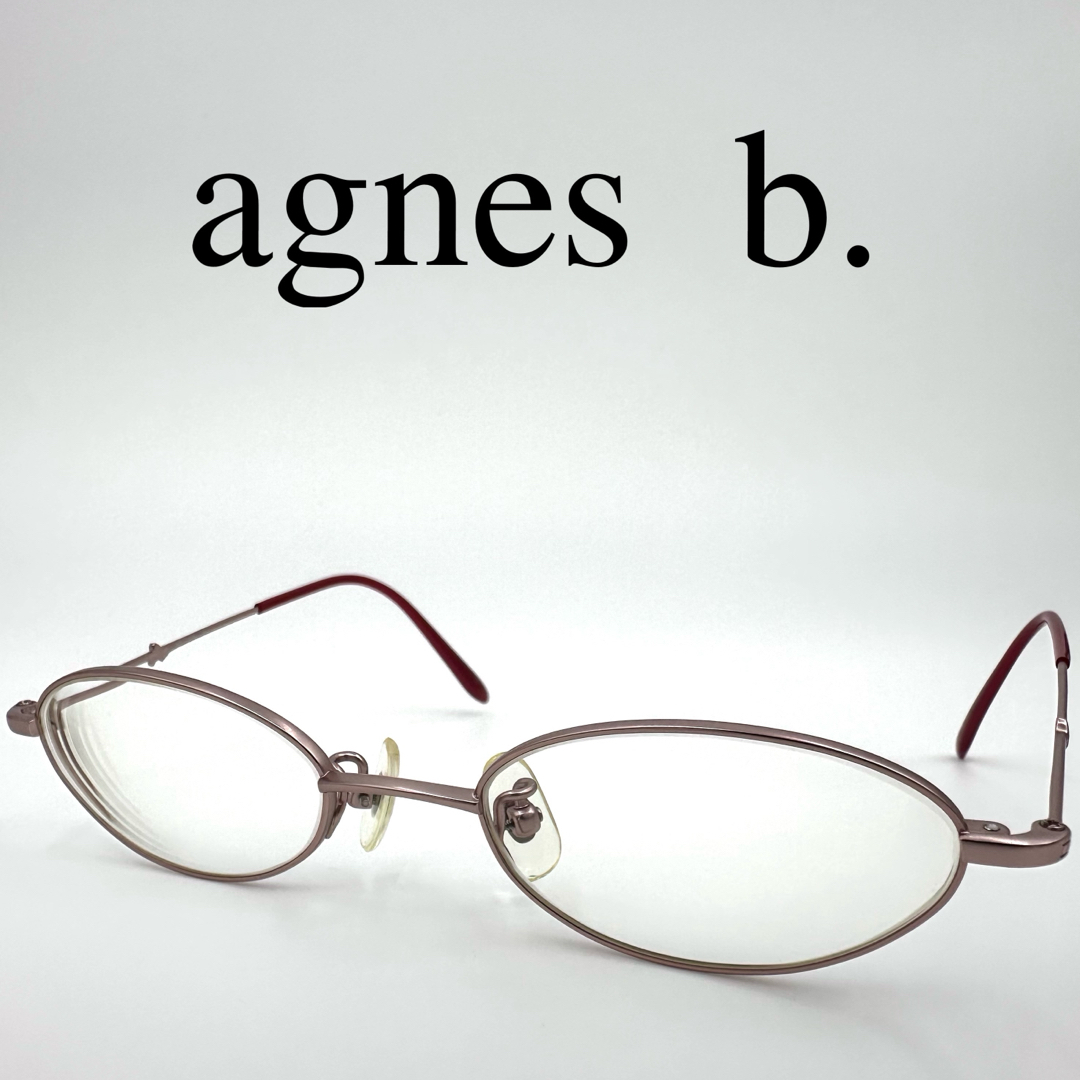 agnes b.(アニエスベー)のagnes b. アニエスベー メガネ 度入り AB-1076 ケース付き レディースのファッション小物(サングラス/メガネ)の商品写真