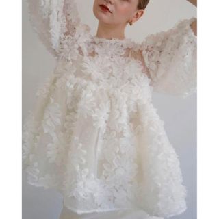 【Acka】 Flower Peplum Blouse(シャツ/ブラウス(半袖/袖なし))