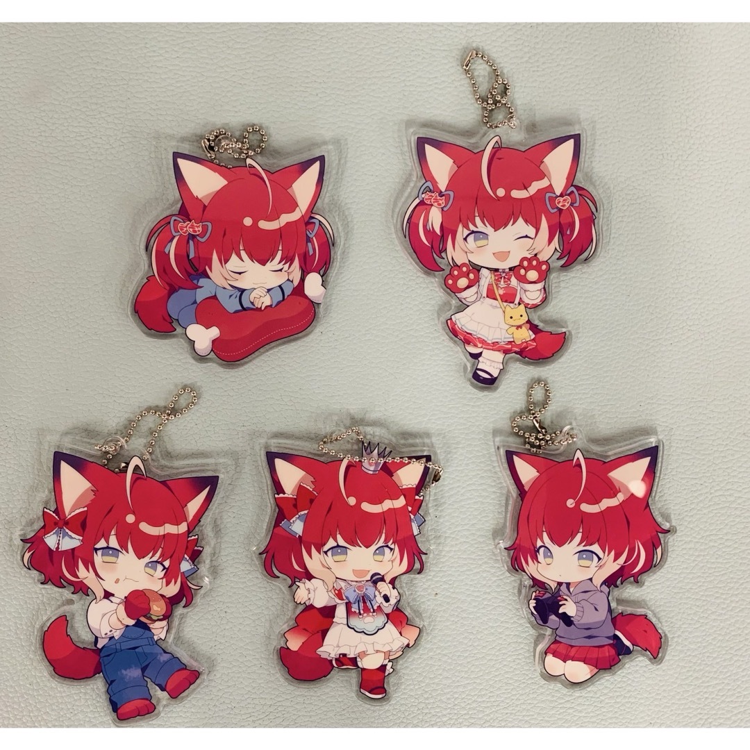【限界価格】赤見かるび アクリルキーホルダー5種【ケース無し】 エンタメ/ホビーのおもちゃ/ぬいぐるみ(キャラクターグッズ)の商品写真