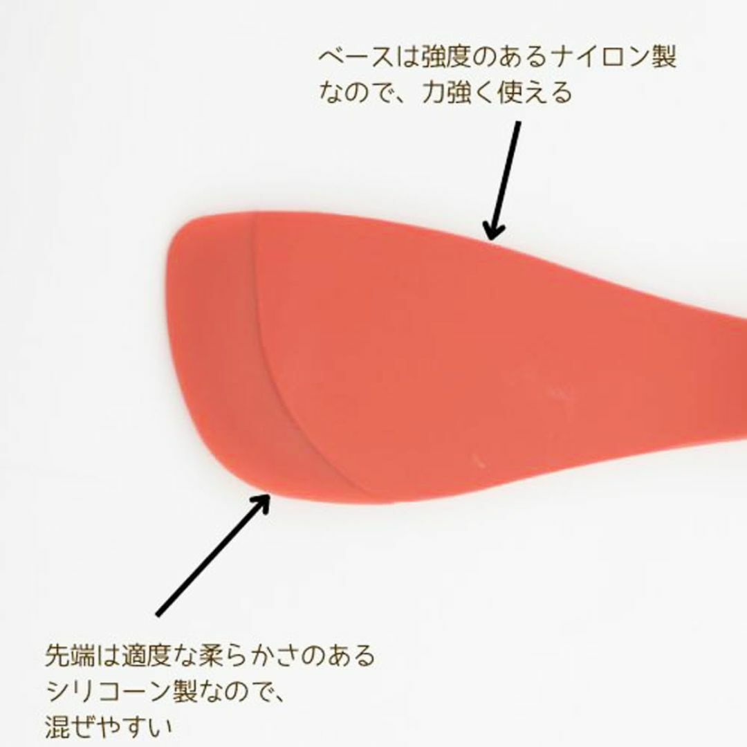ヤクセル フライパンを傷つけにくい へら シリコン スパチュラ 耐熱温度300度 インテリア/住まい/日用品のキッチン/食器(調理道具/製菓道具)の商品写真